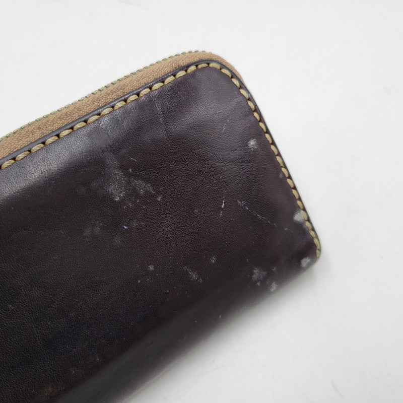 【現状渡し品】【メンズ/レディース】 SAAD サード ROUNDZIP LEATHER WALLET ラウンドジップ レザー ウォレット 財布 サイフ 200-260826-ay-18-izu カラー：ブラウン 万代Net店