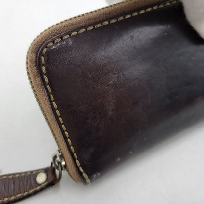 【現状渡し品】【メンズ/レディース】 SAAD サード ROUNDZIP LEATHER WALLET ラウンドジップ レザー ウォレット 財布 サイフ 200-260826-ay-18-izu カラー：ブラウン 万代Net店