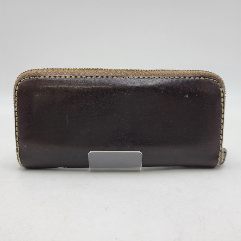 【現状渡し品】【メンズ/レディース】 SAAD サード ROUNDZIP LEATHER WALLET ラウンドジップ レザー ウォレット 財布 サイフ 200-260826-ay-18-izu カラー：ブラウン 万代Net店