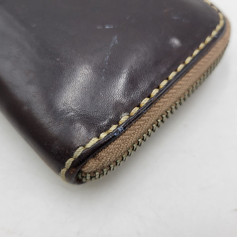 【現状渡し品】【メンズ/レディース】 SAAD サード ROUNDZIP LEATHER WALLET ラウンドジップ レザー ウォレット 財布 サイフ 200-260826-ay-18-izu カラー：ブラウン 万代Net店