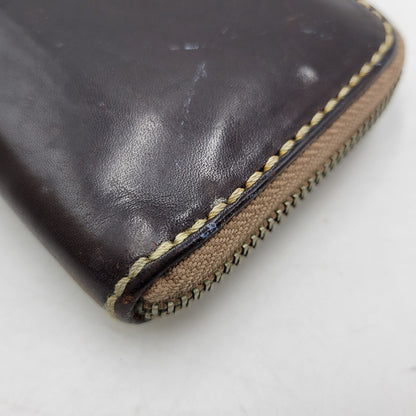 【現状渡し品】【メンズ/レディース】 SAAD サード ROUNDZIP LEATHER WALLET ラウンドジップ レザー ウォレット 財布 サイフ 200-260826-ay-18-izu カラー：ブラウン 万代Net店