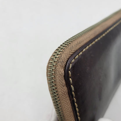 【現状渡し品】【メンズ/レディース】 SAAD サード ROUNDZIP LEATHER WALLET ラウンドジップ レザー ウォレット 財布 サイフ 200-260826-ay-18-izu カラー：ブラウン 万代Net店
