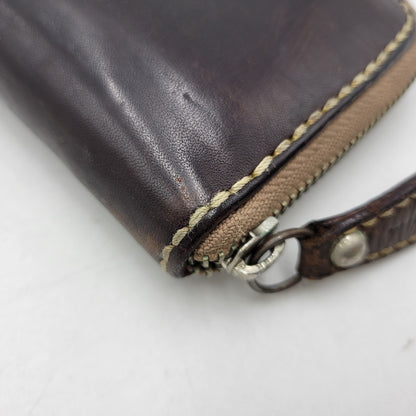 【現状渡し品】【メンズ/レディース】 SAAD サード ROUNDZIP LEATHER WALLET ラウンドジップ レザー ウォレット 財布 サイフ 200-260826-ay-18-izu カラー：ブラウン 万代Net店