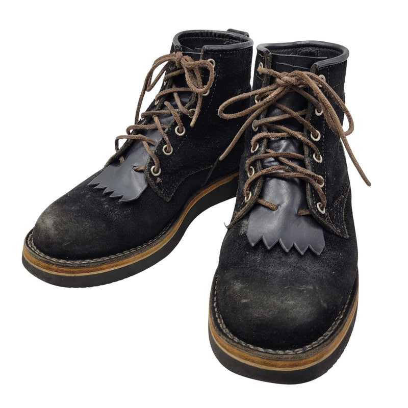 【中古品】【メンズ】 VIBERG BOOT ヴァイバーグブーツ SUEDE LACE UP BOOTS スエード レースアップ ブーツ 靴 164-260817-as-17-izu サイズ：8 カラー：ブラック 万代Net店