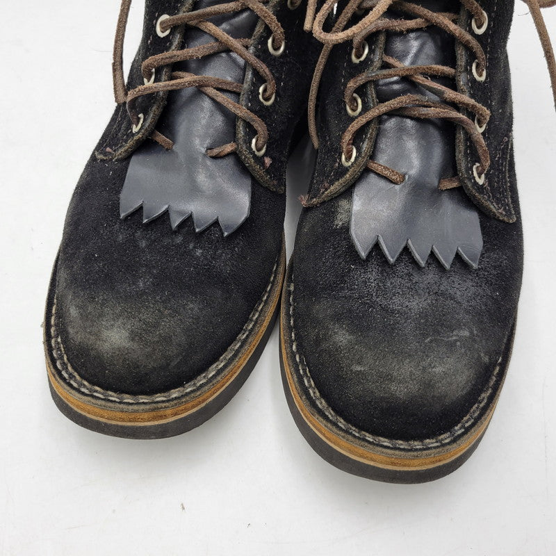 【中古品】【メンズ】 VIBERG BOOT ヴァイバーグブーツ SUEDE LACE UP BOOTS スエード レースアップ ブーツ 靴 164-260817-as-17-izu サイズ：8 カラー：ブラック 万代Net店