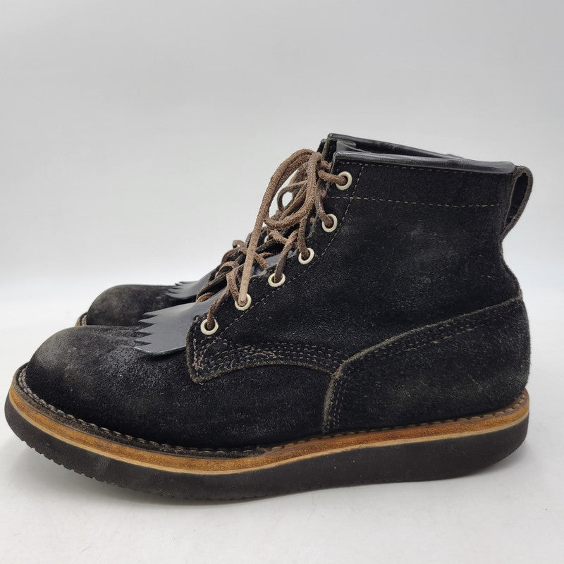 【中古品】【メンズ】 VIBERG BOOT ヴァイバーグブーツ SUEDE LACE UP BOOTS スエード レースアップ ブーツ 靴 164-260817-as-17-izu サイズ：8 カラー：ブラック 万代Net店