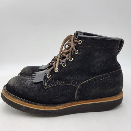 【中古品】【メンズ】 VIBERG BOOT ヴァイバーグブーツ SUEDE LACE UP BOOTS スエード レースアップ ブーツ 靴 164-260817-as-17-izu サイズ：8 カラー：ブラック 万代Net店