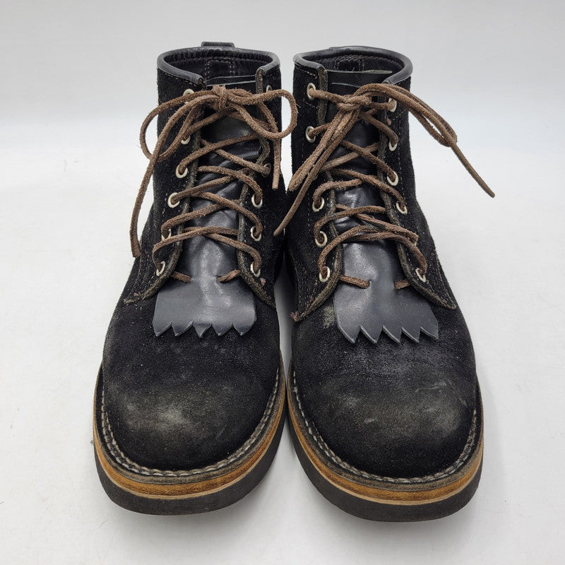 【中古品】【メンズ】 VIBERG BOOT ヴァイバーグブーツ SUEDE LACE UP BOOTS スエード レースアップ ブーツ 靴 164-260817-as-17-izu サイズ：8 カラー：ブラック 万代Net店