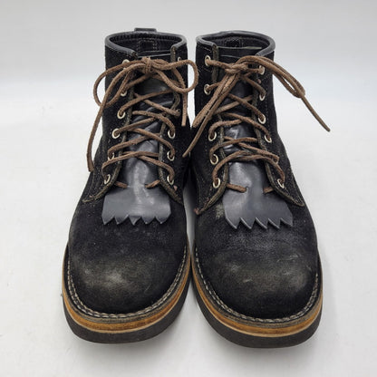 【中古品】【メンズ】 VIBERG BOOT ヴァイバーグブーツ SUEDE LACE UP BOOTS スエード レースアップ ブーツ 靴 164-260817-as-17-izu サイズ：8 カラー：ブラック 万代Net店