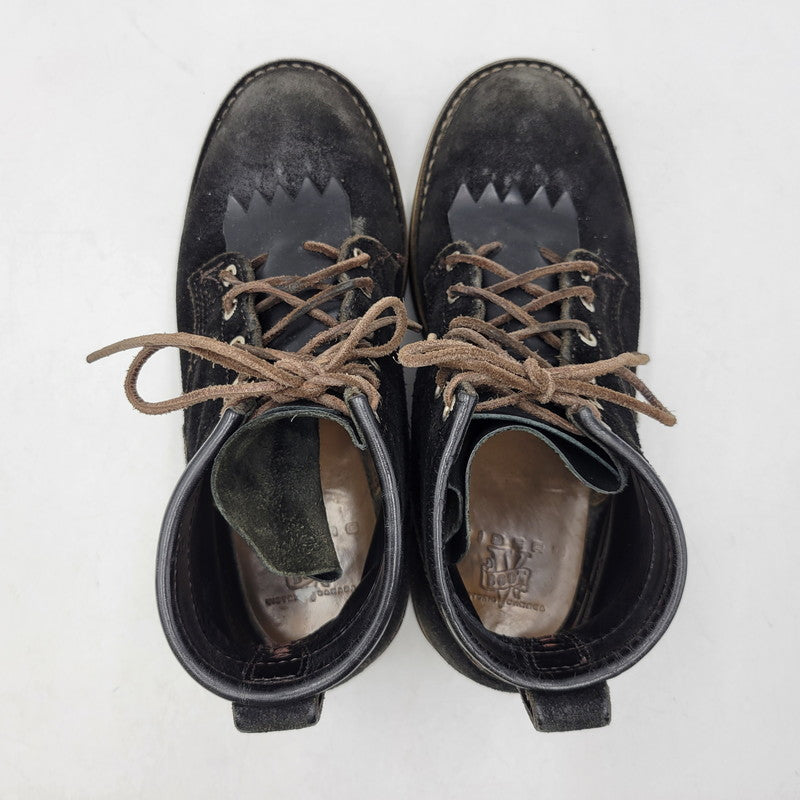 【中古品】【メンズ】 VIBERG BOOT ヴァイバーグブーツ SUEDE LACE UP BOOTS スエード レースアップ ブーツ 靴 164-260817-as-17-izu サイズ：8 カラー：ブラック 万代Net店
