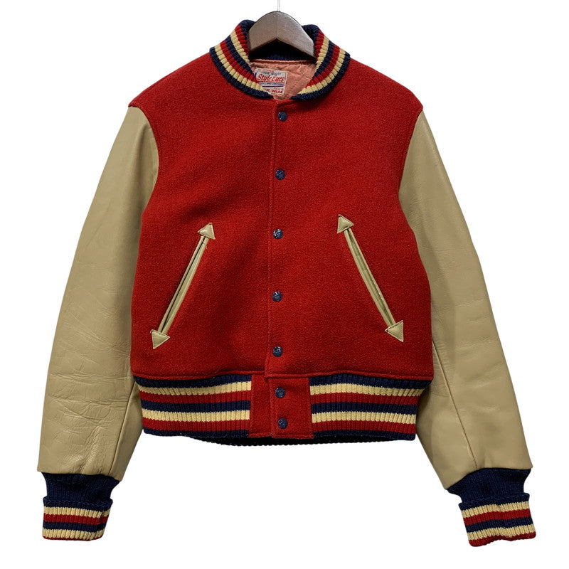 【中古品】【メンズ】 STYLE EYES スタイルアイズ VARSITY JACKET SE10072 SE10073 バーシティジャケット 145-260830-as-12-izu サイズ：36 カラー：レッド系 万代Net店