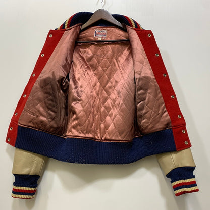 【中古品】【メンズ】 STYLE EYES スタイルアイズ VARSITY JACKET SE10072 SE10073 バーシティジャケット 145-260830-as-12-izu サイズ：36 カラー：レッド系 万代Net店