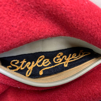 【中古品】【メンズ】 STYLE EYES スタイルアイズ VARSITY JACKET SE10072 SE10073 バーシティジャケット 145-260830-as-12-izu サイズ：36 カラー：レッド系 万代Net店