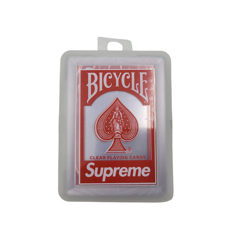 【中古美品】 SUPREME シュプリーム BICYCLER CLEAR PLAYING CARDS バイスクル クリア プレイング カード トランプ 208-260818-cs-14-izu カラー：レッド 万代Net店