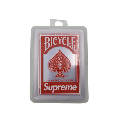 【中古美品】 SUPREME シュプリーム BICYCLER CLEAR PLAYING CARDS バイスクル クリア プレイング カード トランプ 208-260818-cs-14-izu カラー：レッド 万代Net店