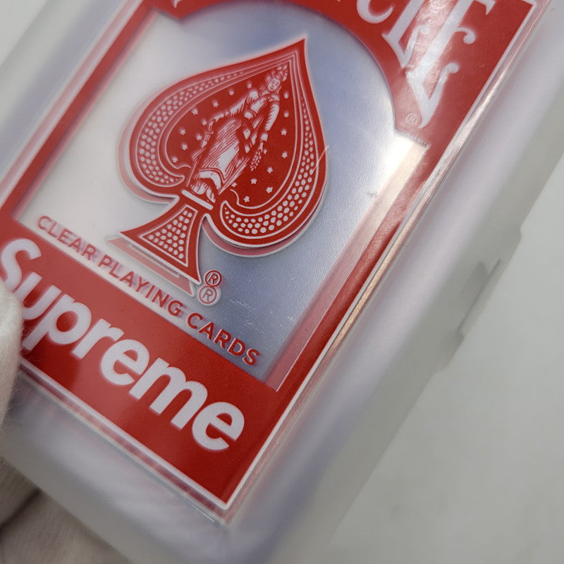 【中古美品】 SUPREME シュプリーム BICYCLER CLEAR PLAYING CARDS バイスクル クリア プレイング カード トランプ 208-260818-cs-14-izu カラー：レッド 万代Net店