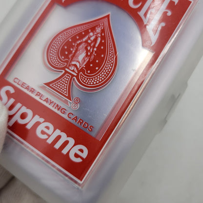 【中古美品】 SUPREME シュプリーム BICYCLER CLEAR PLAYING CARDS バイスクル クリア プレイング カード トランプ 208-260818-cs-14-izu カラー：レッド 万代Net店