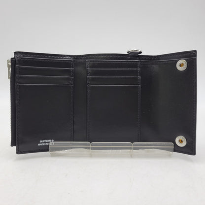 【中古品】【メンズ/レディース】 SUPREME シュプリーム LEATHER CHAIN WALLET レザー チェーン ウォレット 財布 三つ折り財布 200-260818-cs-15-izu カラー：ブラック 万代Net店