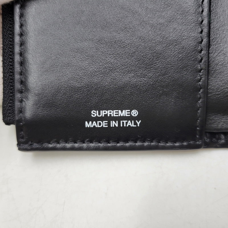 【中古品】【メンズ/レディース】 SUPREME シュプリーム LEATHER CHAIN WALLET レザー チェーン ウォレット 財布 三つ折り財布 200-260818-cs-15-izu カラー：ブラック 万代Net店