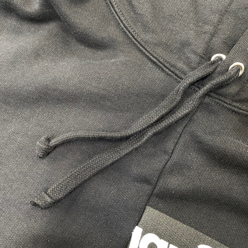 【中古品】【メンズ】 Supreme シュプリーム × COMME DES GARCONS SHIRT コムデギャルソンシャツ SPLIT BOX LOGO HOODED SWEATSHIRT ロゴ パーカー 149-260820-as-04-izu サイズ：L カラー：ブラック 万代Net店