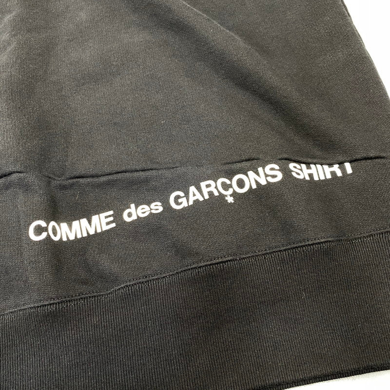 【中古品】【メンズ】 Supreme シュプリーム × COMME DES GARCONS SHIRT コムデギャルソンシャツ SPLIT BOX LOGO HOODED SWEATSHIRT ロゴ パーカー 149-260820-as-04-izu サイズ：L カラー：ブラック 万代Net店