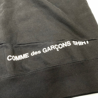 【中古品】【メンズ】 Supreme シュプリーム × COMME DES GARCONS SHIRT コムデギャルソンシャツ SPLIT BOX LOGO HOODED SWEATSHIRT ロゴ パーカー 149-260820-as-04-izu サイズ：L カラー：ブラック 万代Net店