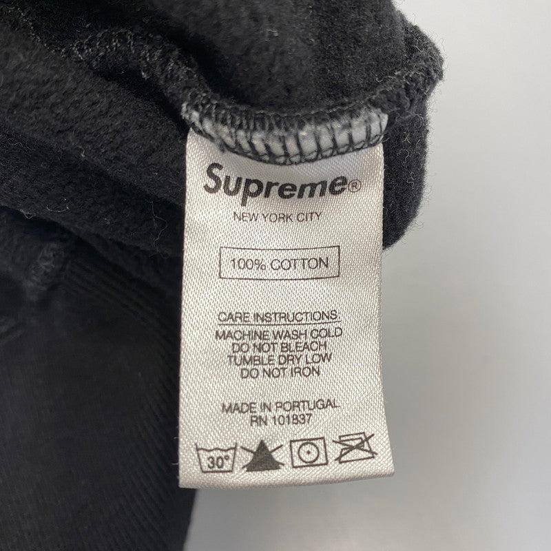 【中古品】【メンズ】 Supreme シュプリーム × COMME DES GARCONS SHIRT コムデギャルソンシャツ SPLIT BOX LOGO HOODED SWEATSHIRT ロゴ パーカー 149-260820-as-04-izu サイズ：L カラー：ブラック 万代Net店