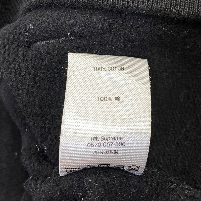 【中古品】【メンズ】 Supreme シュプリーム × COMME DES GARCONS SHIRT コムデギャルソンシャツ SPLIT BOX LOGO HOODED SWEATSHIRT ロゴ パーカー 149-260820-as-04-izu サイズ：L カラー：ブラック 万代Net店