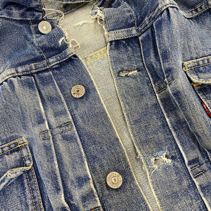 【現状渡し品】【メンズ】 LEVI'S リーバイス 507XX 刻印無し 紙パッチ 両面タブ BIG E 均等 V 2ND DENIM JACKET デニム ジャケット アウター 146-260820-kh-01-izu カラー：インディゴ 万代Net店