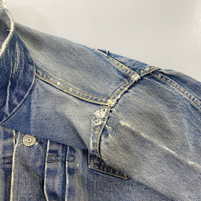 【現状渡し品】【メンズ】 LEVI'S リーバイス 507XX 刻印無し 紙パッチ 両面タブ BIG E 均等 V 2ND DENIM JACKET デニム ジャケット アウター 146-260820-kh-01-izu カラー：インディゴ 万代Net店