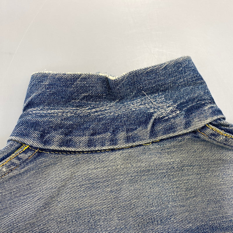 【現状渡し品】【メンズ】 LEVI'S リーバイス 507XX 刻印無し 紙パッチ 両面タブ BIG E 均等 V 2ND DENIM JACKET デニム ジャケット アウター 146-260820-kh-01-izu カラー：インディゴ 万代Net店