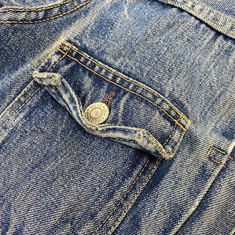 【現状渡し品】【メンズ】 LEVI'S リーバイス 507XX 刻印無し 紙パッチ 両面タブ BIG E 均等 V 2ND DENIM JACKET デニム ジャケット アウター 146-260820-kh-01-izu カラー：インディゴ 万代Net店