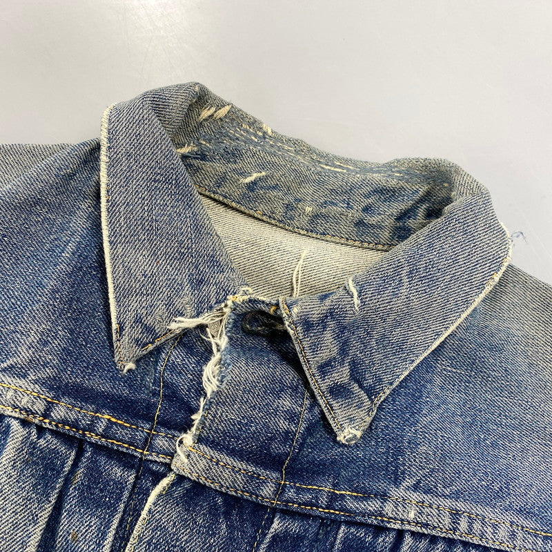 【現状渡し品】【メンズ】 LEVI'S リーバイス 507XX 刻印無し 紙パッチ 両面タブ BIG E 均等 V 2ND DENIM JACKET デニム ジャケット アウター 146-260820-kh-01-izu カラー：インディゴ 万代Net店