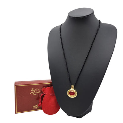 【中古品】【メンズ/レディース】 VINTAGE HERMES ヴィンテージ エルメス PERFUME BOTTLE NECKLACE パフューム ボトル ネックレス アクセサリー 182-260818-cs-18-izu カラー：ゴールド×レッド×ブラック 万代Net店