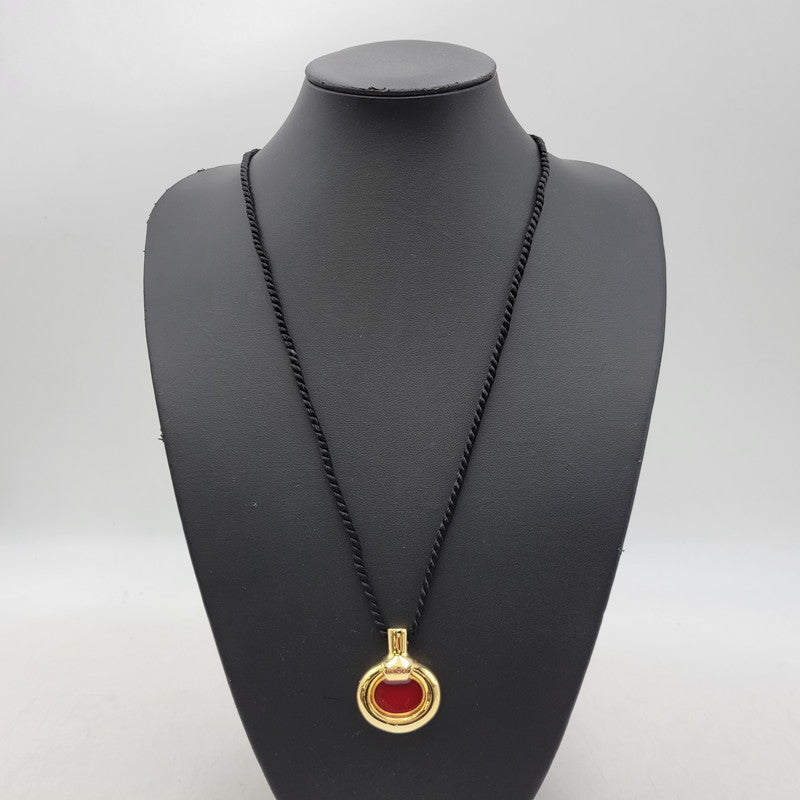 【中古品】【メンズ/レディース】 VINTAGE HERMES ヴィンテージ エルメス PERFUME BOTTLE NECKLACE パフューム ボトル ネックレス アクセサリー 182-260818-cs-18-izu カラー：ゴールド×レッド×ブラック 万代Net店