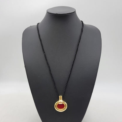【中古品】【メンズ/レディース】 VINTAGE HERMES ヴィンテージ エルメス PERFUME BOTTLE NECKLACE パフューム ボトル ネックレス アクセサリー 182-260818-cs-18-izu カラー：ゴールド×レッド×ブラック 万代Net店