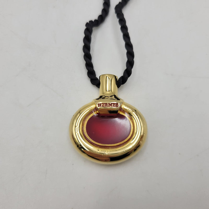 【中古品】【メンズ/レディース】 VINTAGE HERMES ヴィンテージ エルメス PERFUME BOTTLE NECKLACE パフューム ボトル ネックレス アクセサリー 182-260818-cs-18-izu カラー：ゴールド×レッド×ブラック 万代Net店