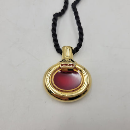 【中古品】【メンズ/レディース】 VINTAGE HERMES ヴィンテージ エルメス PERFUME BOTTLE NECKLACE パフューム ボトル ネックレス アクセサリー 182-260818-cs-18-izu カラー：ゴールド×レッド×ブラック 万代Net店