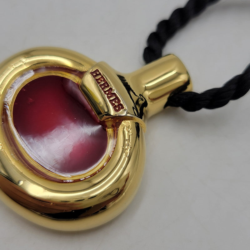 【中古品】【メンズ/レディース】 VINTAGE HERMES ヴィンテージ エルメス PERFUME BOTTLE NECKLACE パフューム ボトル ネックレス アクセサリー 182-260818-cs-18-izu カラー：ゴールド×レッド×ブラック 万代Net店