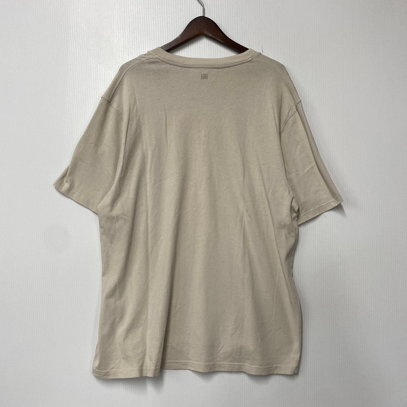【中古品】【メンズ】 AMI PARIS アミパリス UTS025.726 AMI DE COEUR T-SHIRT アミ ドゥ クール Tシャツ トップス 半袖 141-260821-cs-10-izu サイズ：XXL カラー：ベージュ 万代Net店