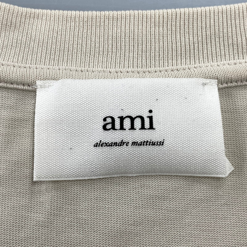 【中古品】【メンズ】 AMI PARIS アミパリス UTS025.726 AMI DE COEUR T-SHIRT アミ ドゥ クール Tシャツ トップス 半袖 141-260821-cs-10-izu サイズ：XXL カラー：ベージュ 万代Net店