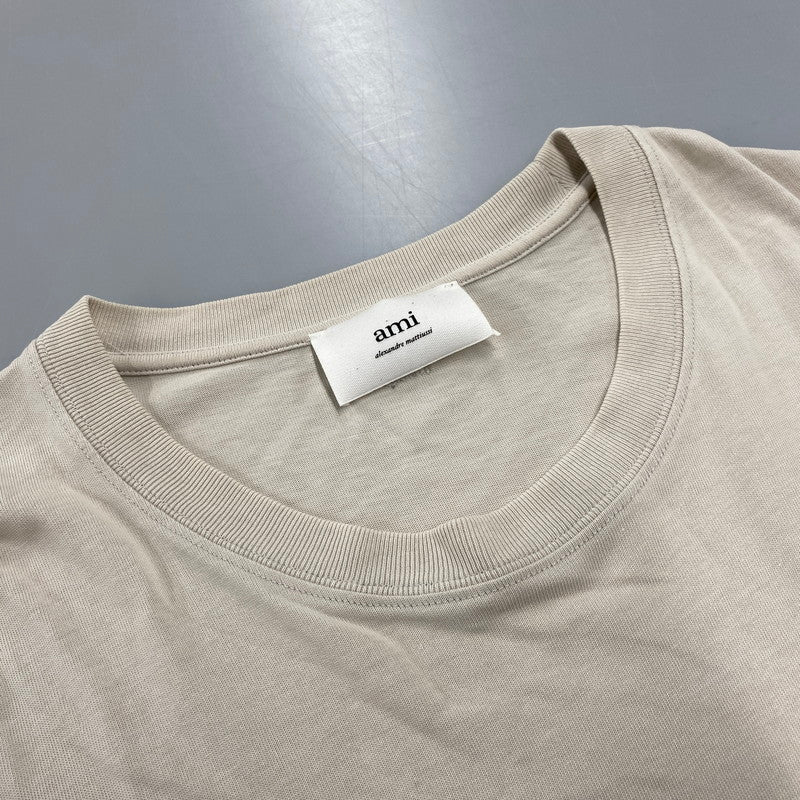 【中古品】【メンズ】 AMI PARIS アミパリス UTS025.726 AMI DE COEUR T-SHIRT アミ ドゥ クール Tシャツ トップス 半袖 141-260821-cs-10-izu サイズ：XXL カラー：ベージュ 万代Net店