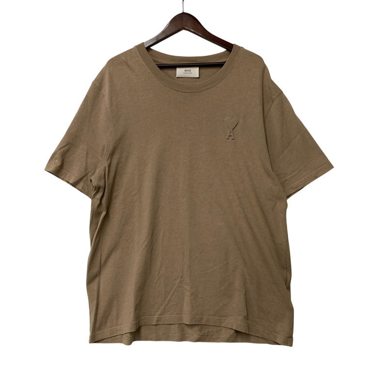 【中古品】【メンズ】 AMI PARIS アミパリス UTS025.726 AMI DE COEUR T-SHIRT アミ ドゥ クール Tシャツ トップス 半袖 141-260821-cs-09-izu サイズ：XXL カラー：ブラウン 万代Net店