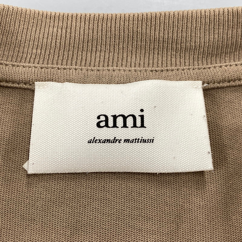 【中古品】【メンズ】 AMI PARIS アミパリス UTS025.726 AMI DE COEUR T-SHIRT アミ ドゥ クール Tシャツ トップス 半袖 141-260821-cs-09-izu サイズ：XXL カラー：ブラウン 万代Net店