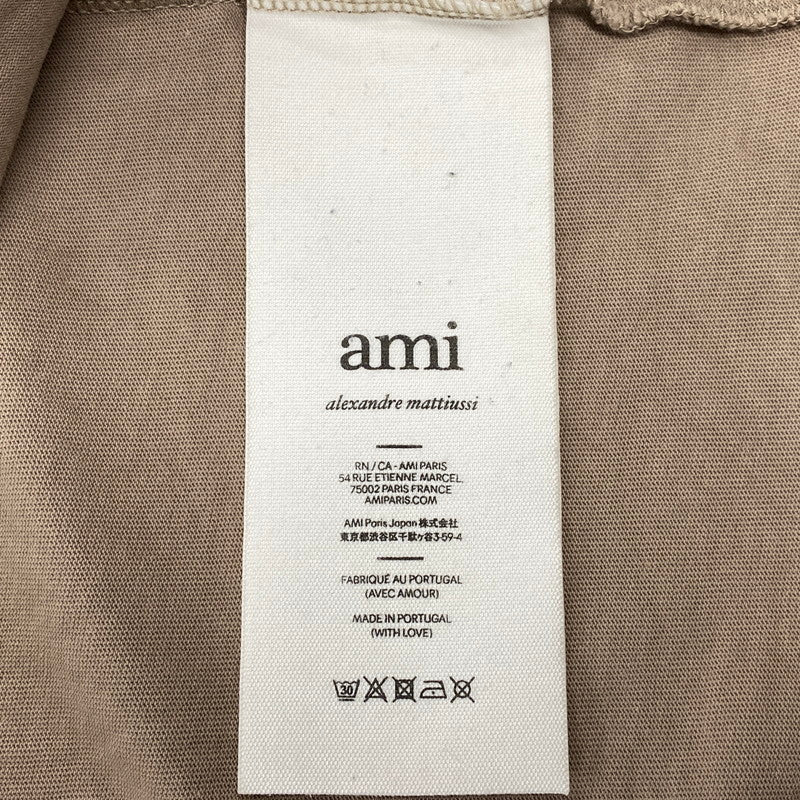 【中古品】【メンズ】 AMI PARIS アミパリス UTS025.726 AMI DE COEUR T-SHIRT アミ ドゥ クール Tシャツ トップス 半袖 141-260821-cs-09-izu サイズ：XXL カラー：ブラウン 万代Net店