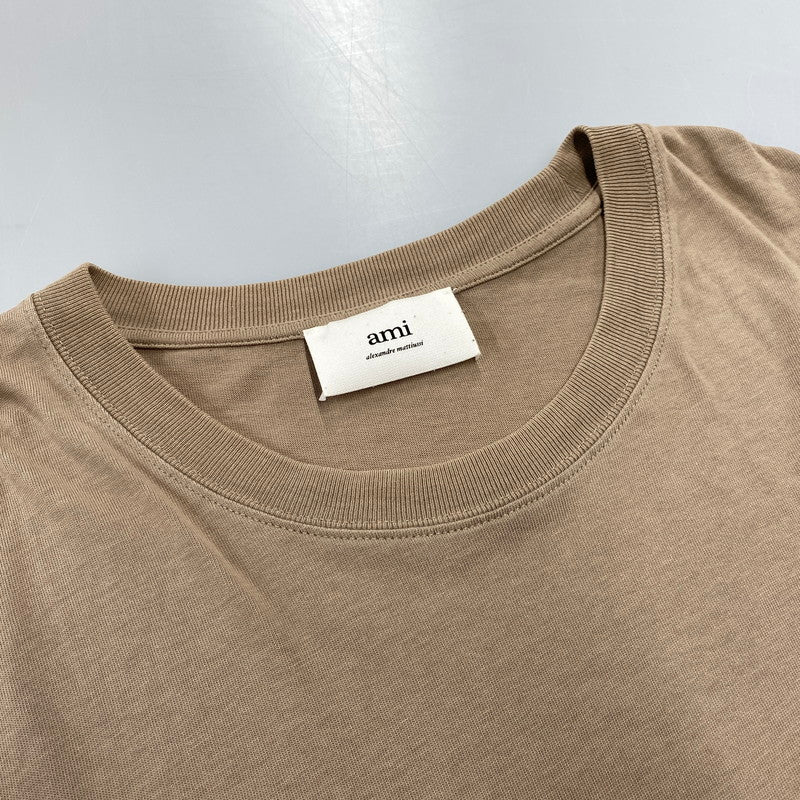 【中古品】【メンズ】 AMI PARIS アミパリス UTS025.726 AMI DE COEUR T-SHIRT アミ ドゥ クール Tシャツ トップス 半袖 141-260821-cs-09-izu サイズ：XXL カラー：ブラウン 万代Net店