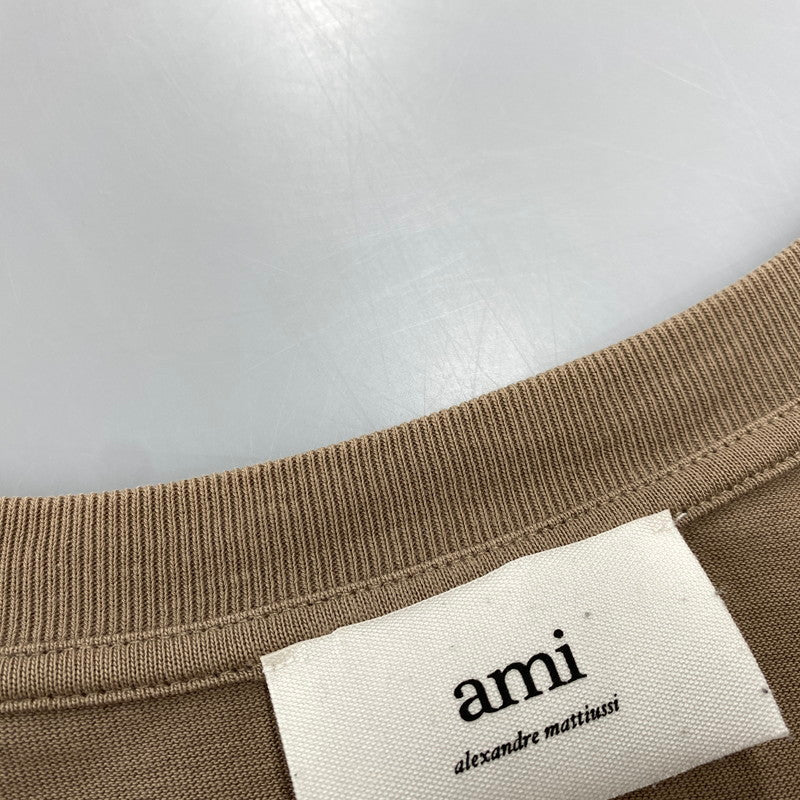 【中古品】【メンズ】 AMI PARIS アミパリス UTS025.726 AMI DE COEUR T-SHIRT アミ ドゥ クール Tシャツ トップス 半袖 141-260821-cs-09-izu サイズ：XXL カラー：ブラウン 万代Net店
