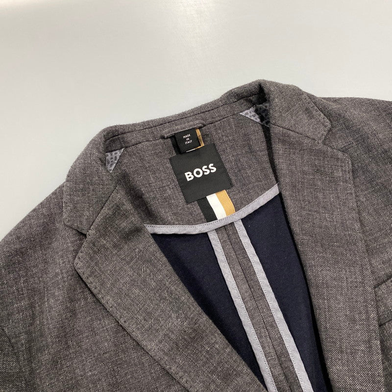 【中古品】【メンズ】 HUGO BOSS ヒューゴボス TAILORED SET UP テーラード セットアップ 141-260821-cs-14-izu サイズ：上50/下48 カラー：グレー系 万代Net店