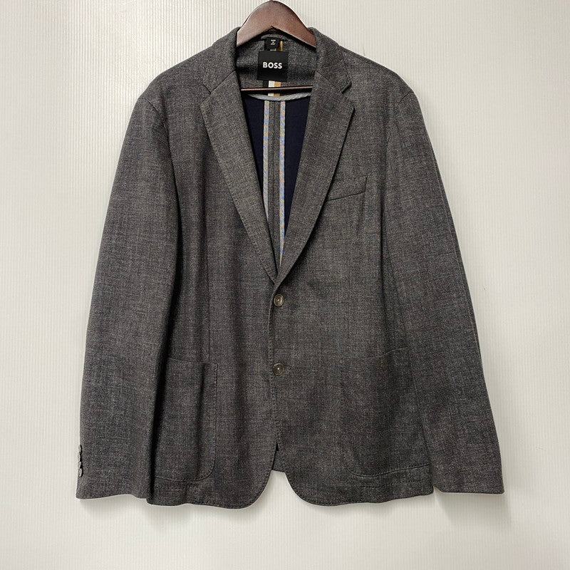 【中古品】【メンズ】 HUGO BOSS ヒューゴボス TAILORED SET UP テーラード セットアップ 141-260821-cs-14-izu サイズ：上50/下48 カラー：グレー系 万代Net店