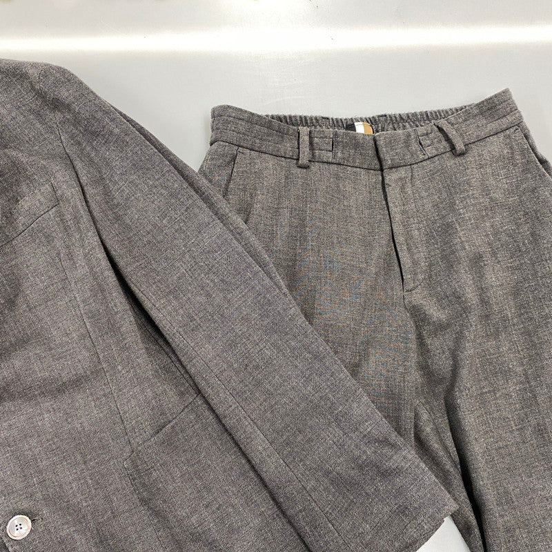 【中古品】【メンズ】 HUGO BOSS ヒューゴボス TAILORED SET UP テーラード セットアップ 141-260821-cs-14-izu サイズ：上50/下48 カラー：グレー系 万代Net店